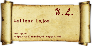 Wellesz Lajos névjegykártya